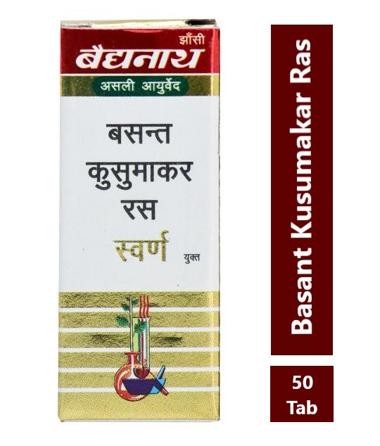 Baidyanath Basant Kusumakar Ras Tablet 50's | Ayurvedic Rejuvenation for Vitality & Well-Being
